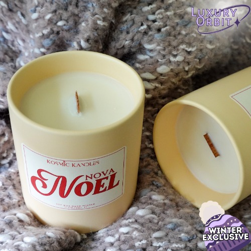 Nova Noel 12oz Ceramic Tumbler Wooden Wick Soy Wax Candle