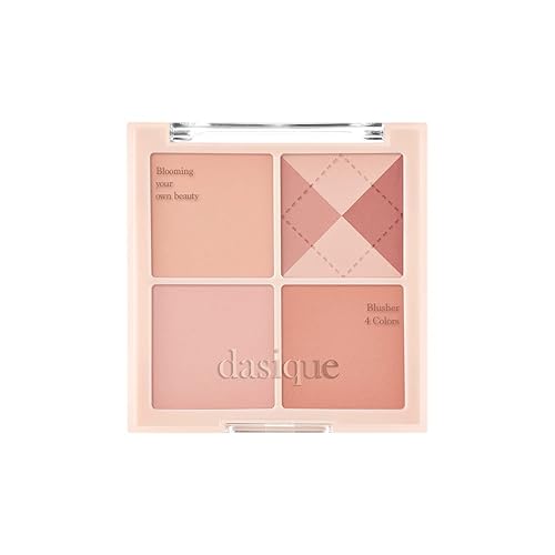 Dasique Blending Mood Cheek #04 Beige Knit l Vegan, Cruelty-Free l 4 Blendable Shades in Lightweight, Long-lasting, Smooth Powder - 04 Beige Knit