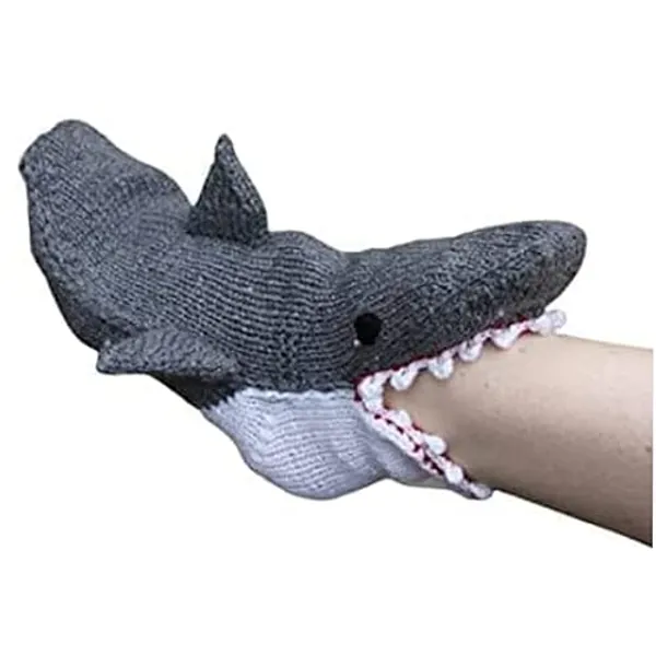 LIN&BABAY Knit Crocodile Socks for Women Men, Novelty Shark Socks Animal Socks, Alligator Socks Warm Thick Knit Funny Socks - One Size - Shark