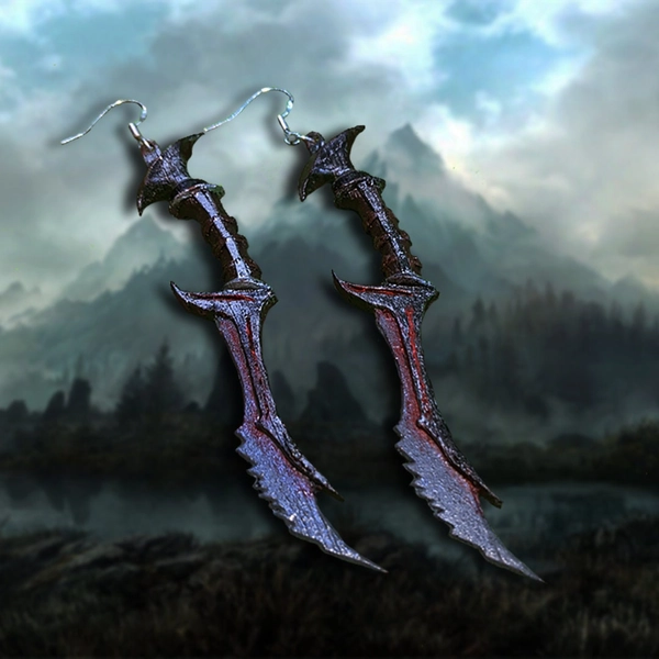 Skyrim Daedric Dagger Earrings