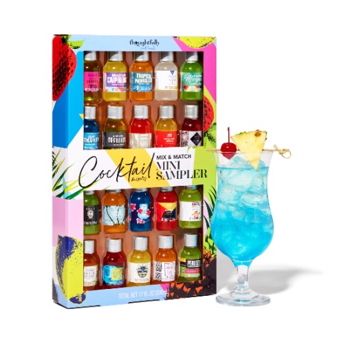 Modern Gourmet Foods, Mix & Match Zomer Cocktail Mixer Cadeauset, Set van 20 Smaken Inclusief Appletini, Blue Hawaaian, Margarita en Meer (Bevat Geen Alcohol)