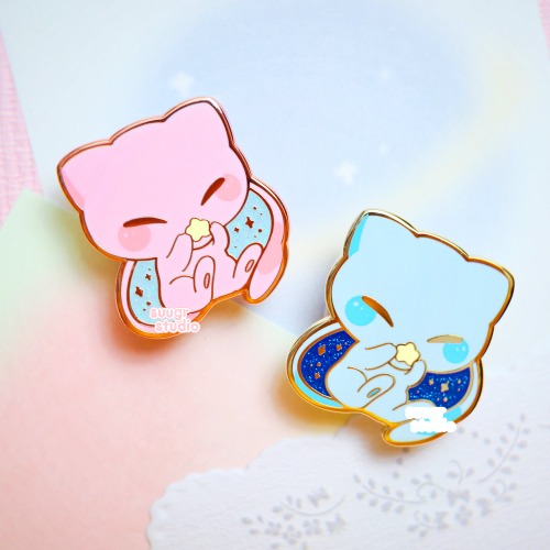 Mysterious Cutie Hard Enamel Pins - Set of Both / [A Grade] / Locking Clasp