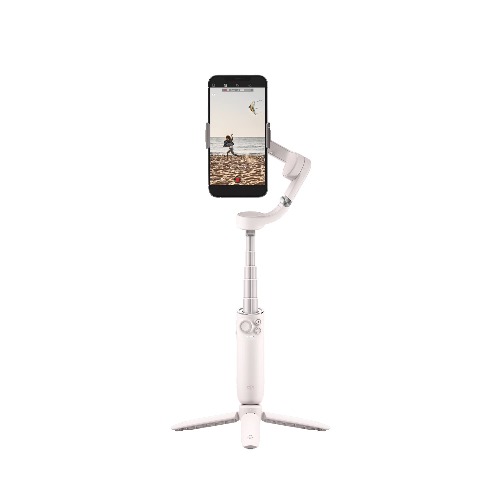 DJI OM 5 Smartphone gimbal-stabilisator, 3-assige telefoongimbal, ingebouwde uitschuifstang, draagbaar en inklapbaar, Android- en iPhone-gimbal met ShotGuides, wit