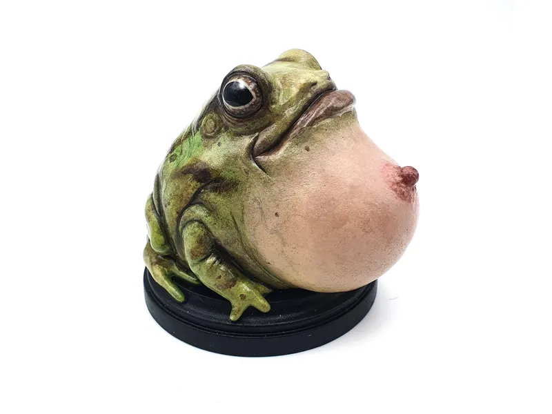 Boob frog funny nipple frog creature sculpture