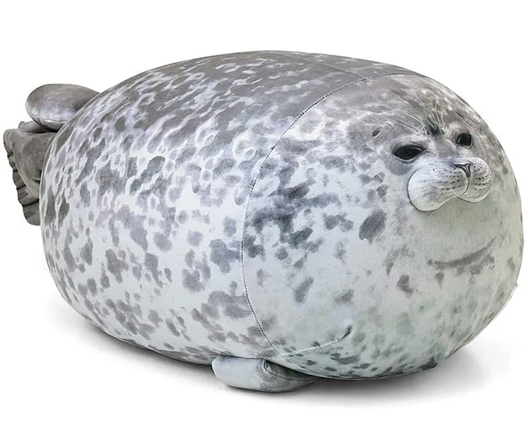 RUNYA Blob Seal Pillow Cute Chubby Seal Plush Toy Stuffed Animals