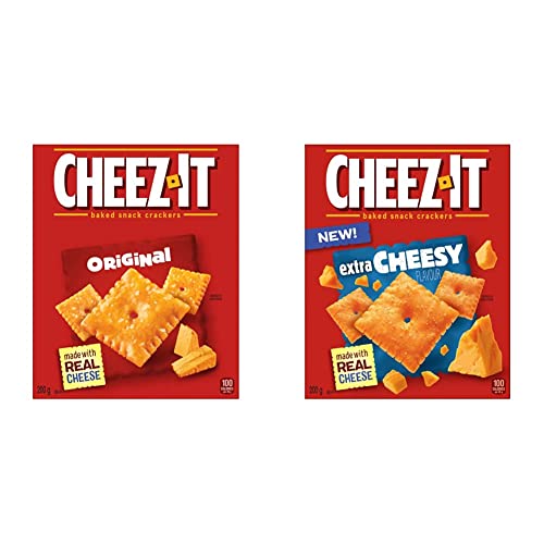 Cheez-It Original, 200 Grams & Baked Snack Crackers Extra Cheesy Flavour 200 gram - Cheez-It Original + Crackers Extra Cheesy