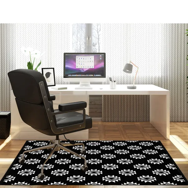 Office Chair Mat 35"x59" for Hardwood Floor & Tile Floor, Computer Gaming Rolling Chair Mat, Under Desk Low-Pile Rug, Anti-Slip Floor Protector Multi-Functional Modern Area Rug for Home Office