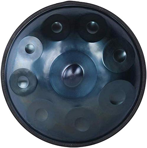 Regalo De Instrumento De Música Curativo Hecho A Mano Handdrum,Handpan Drum Sound Performance con Drum Bag -10 Tone,Bleu~9tones - Bleu~9tones