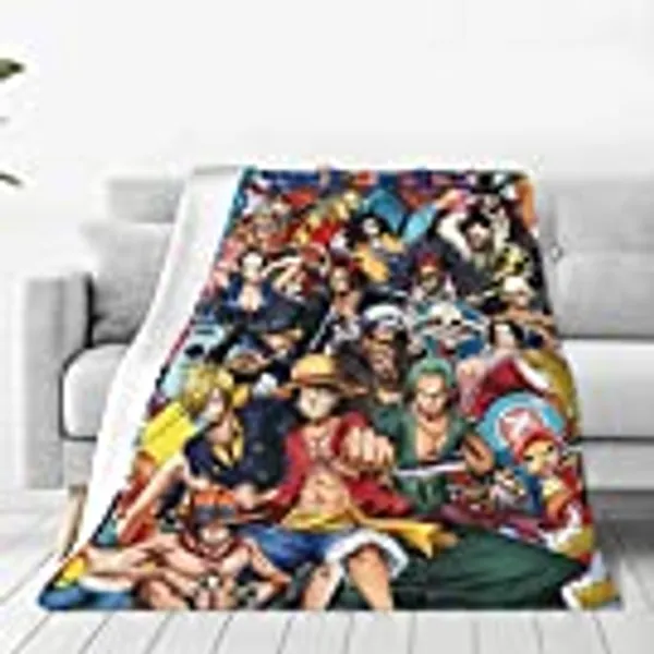 Anime Blanket Throw Blankets Luxurious Lightweight Cozy Plush Throw Super Soft Warm Fuzzy Cartoon Blankets for Couch Sofa for Kids Teen (60"X50")