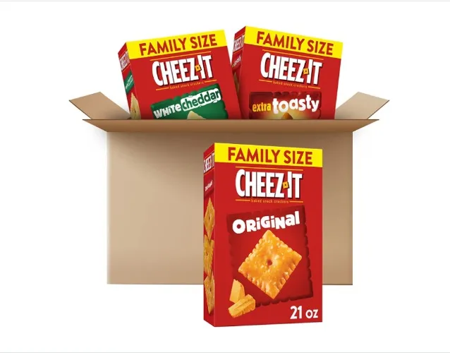 Cheez-It Baked Snack Cheese Crackers, 3 Flavor Variety Pack, White Cheddar (1 Box), Original (1 Box) and Extra Toasty (1 Box)