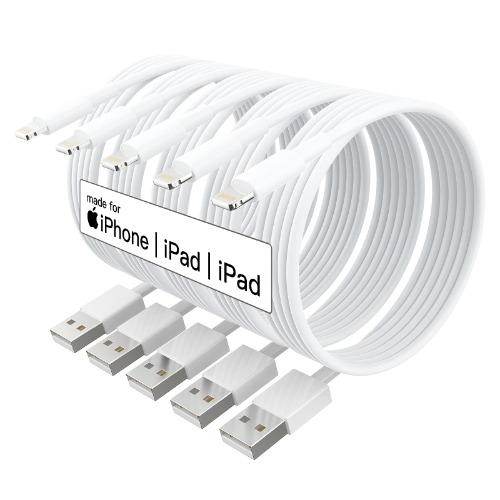 5 Pack (Apple MFi Certified) iPhone Charger 10 ft,Long Lightning Cable 10 Foot,High Fast 10 Feet Apple Charging Cables Cord Connector for iPhone 12 Mini 12 Pro Max 11 Pro MAX XS Xr X 6 AirPods - 10ft