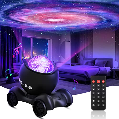 ENOKIK Galaxy Projector, Star Projector Built-in Bluetooth Speaker, Night Light Projector for Kids Adults, Aurora Projector for Home Decor/Relaxation/Party/Music/Gift (Black) - Black