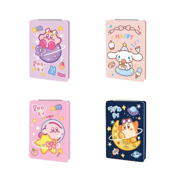 Kawaii Kirby Pocket Mirror Cute Compact Purse Mirror Small Anime Mirror Cute Kirby Art - Pink