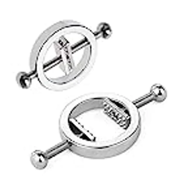 Adjustable Sexy Nipple Clips Clamps - Silver Breast Clamps Screw Clip on Nipple Clamp Jewelry Non Piercing Nipple Rings with Metal Chain FE05