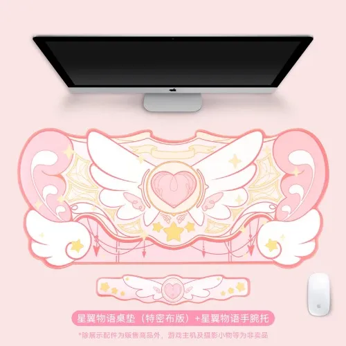 Pink mousepad with wrist rest