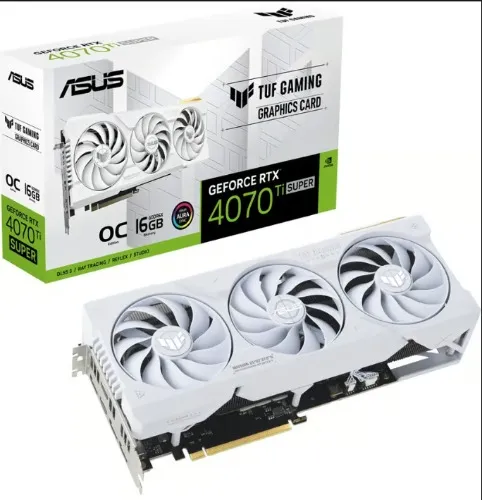 ASUS GeForce RTX 4070 Ti Super 16GB TUF Gaming White OC