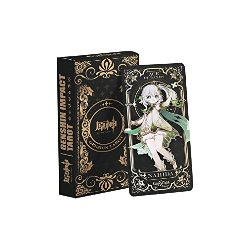 Hanaiette Genshin Impact periphere Tarotkarte Spiel Charaktere HD Voller Satz von Tarotkarten (56pcs) (LZH-1188) - 56 Stück.