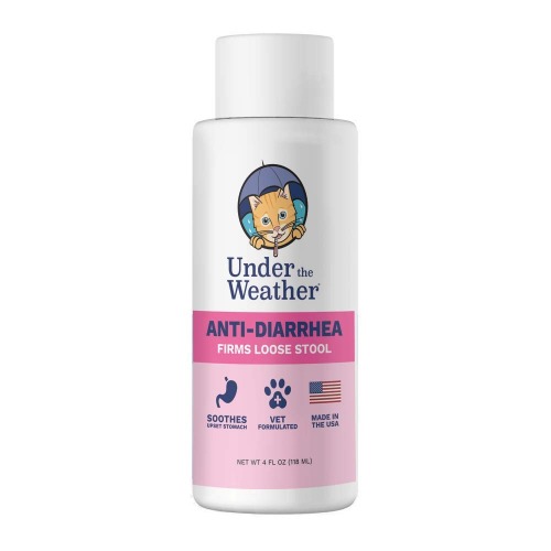 Under the Weather Anti-Diarrhea Liquid for Dogs and Cats - Soothe Your Pet's Upset Stomach and Provide Relief from Diarrhea - (4 oz Bottle) - For Cats