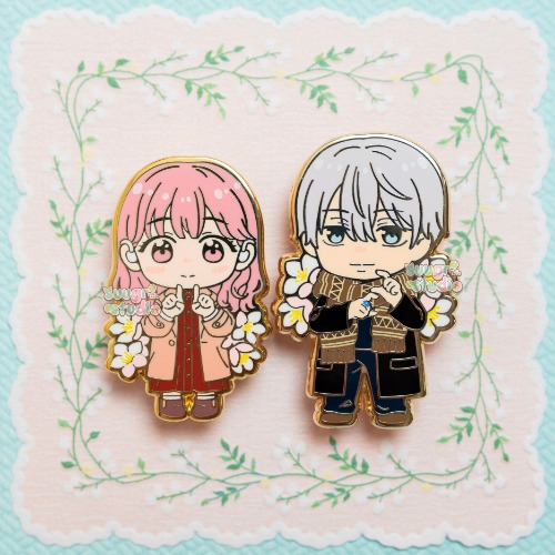 Yuki and Itsuomi Hard Enamel Pin - Set of Both / [A Grade] / Simple Rubber Back