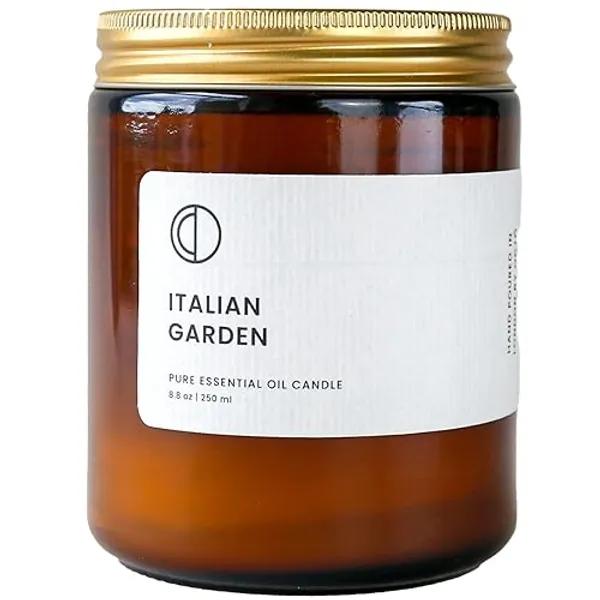 OCTŌ Italian Garden Rosemary + Orange + Sage | Scented Candle. Made with Essential Oils and Soy Wax. 250ml - Rosemary + Orange + Sage - 250ml