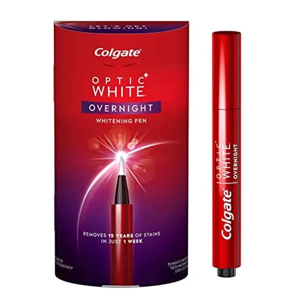 
                            Colgate Optic White Overnight Teeth Whitening Pen, Teeth Stain Remover to Whiten Teeth, 35 Nightly Treatments, 0.08 Fl Oz
                        