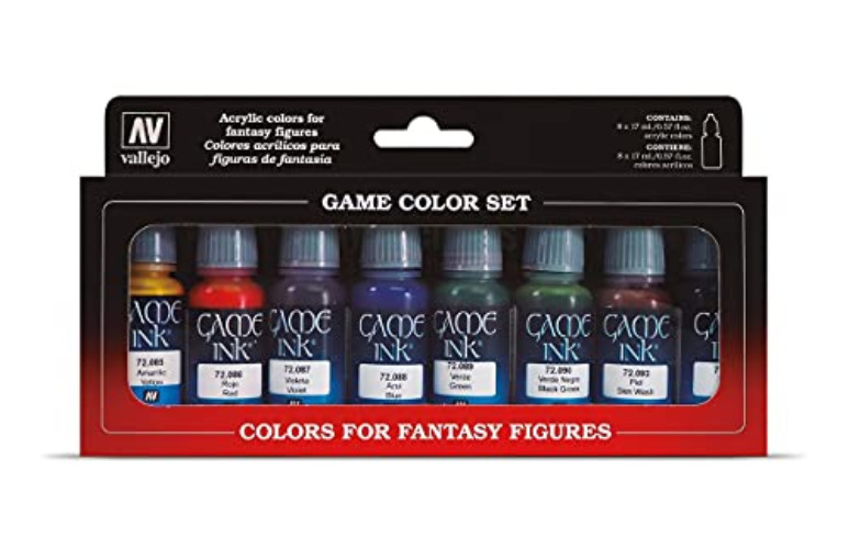 Vallejo Game Ink Paint Set (8 Color) Paint, 0.57 Fl Oz (Pack of 8),Green - 1 - Green