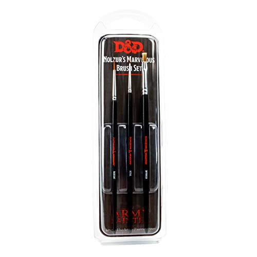 The Army Painter Dungeons and Dragons Miniatures-Nolzurs Marvelous Small Paint Set for DND Miniatures-Acrylic Paint Brushes for D&D Miniatures Paint Set & DND Starter Set Miniature Painting Kit - 1 - Black
