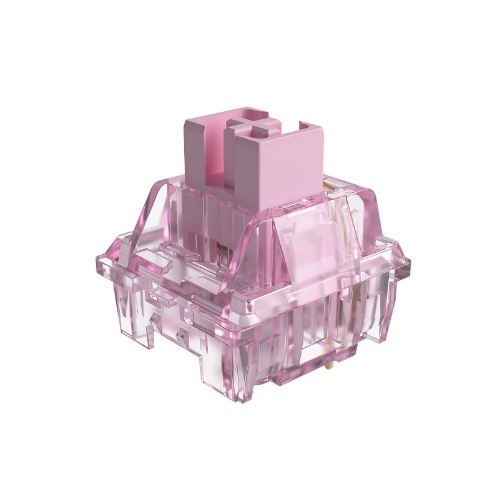 Akko CS Jelly Pink Switches for Mechanical Keyboard, 3 Pin 45gf Linear Switch with Dustproof Stem, 22mm Extension Spring, Keyswitches Compatible with Gaming Keyboard (45 pcs) - Jelly Pink