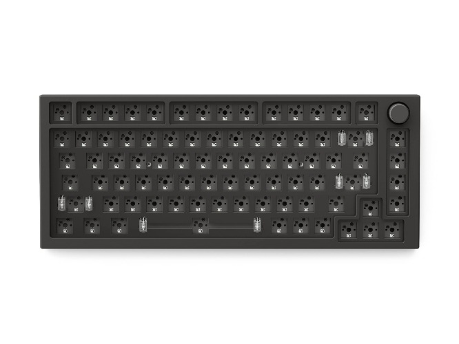 Glorious Modular Mechanical Gaming Keyboard - 75% / Barebones/Pre Built/Black and White (Barebones (Black))