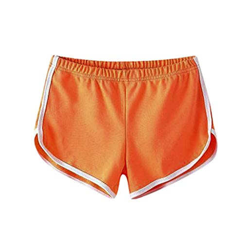 Dolphin Hem Shorts for Women Sport Booty Shorts Casual Summer Athletic Shorts Breathable Gym Workout Shorts - X-Large - 01-orange