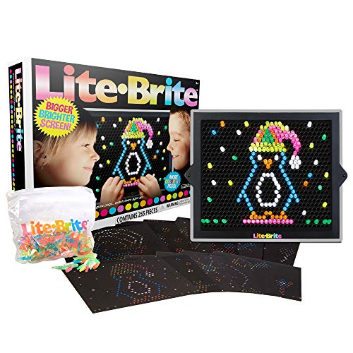 Lite-Brite Ultimate Value Retro Toy, Bigger and Brighter Screen, More Pegs and Templates, Storage Pouch, Gift for Girls and Boys, Ages 4+ (Amazon Exclusive) - Lite Brite Ultimate Value