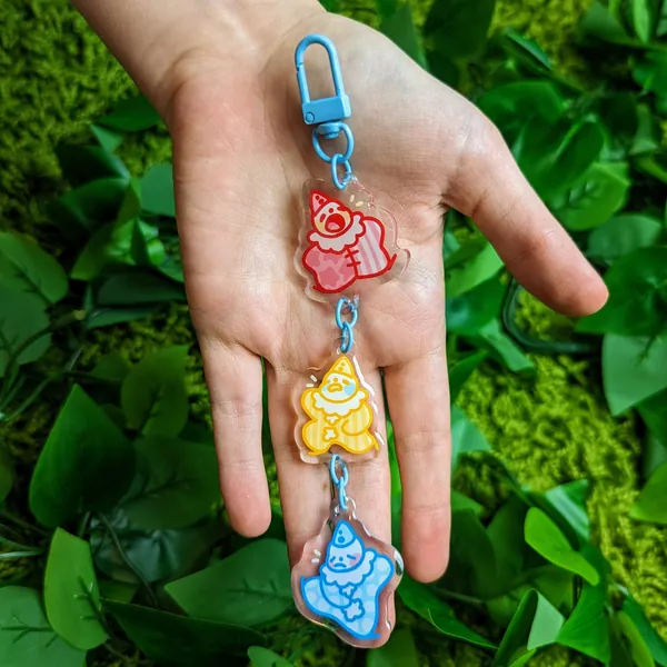 Cute Lil Clown Dangling Keychain!