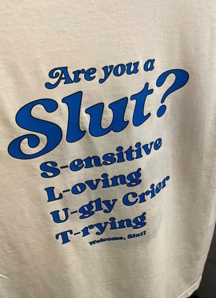 Are you a Slut T-Shirt  Y2K meme Tee Cursed T-Shirt Twitter Meme Paris Hilton  Shirts that go hard Weirdcore Gen Z Meme