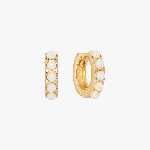Opal Huggie Earrings