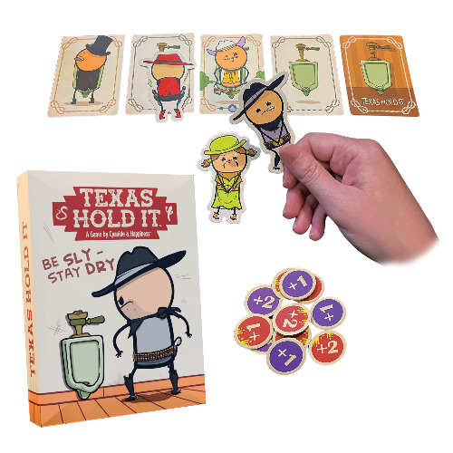 Joking Hazard Texas Hold It-kaartspel - Wild West badkamerkaartspel van Cyanide & Happiness - Push Your Luck Party Game voor 2-6 spelers | Hilarisch plezier voor game-avond