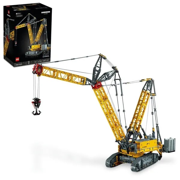 LEGO 42146 Technic Liebherr Rupsbandkraan LR 13000 Set, Bouw het Ultieme op Afstand Bestuurbare Voertuig, Inclusief CONTROL+ App, Liersysteem en Beweegbare Giek, Grote Kraan Set voor Volwassenen
