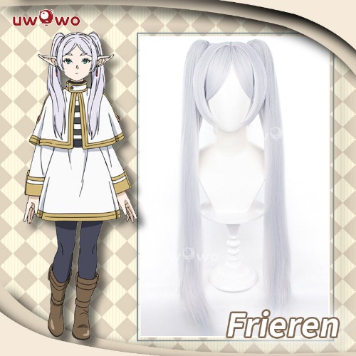 Uwowo Anime Frieren: Beyond Journey's End Frieren Cosplay Wig Two Colors Long Hair | 【Pre-sale】Grey