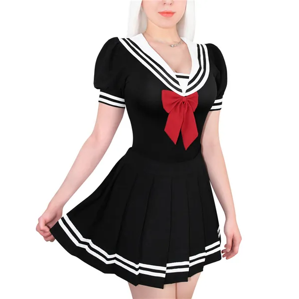 Low Cut Magical Girls Onesie Skirt Set Black - LittleForBig Cute & Sexy Products