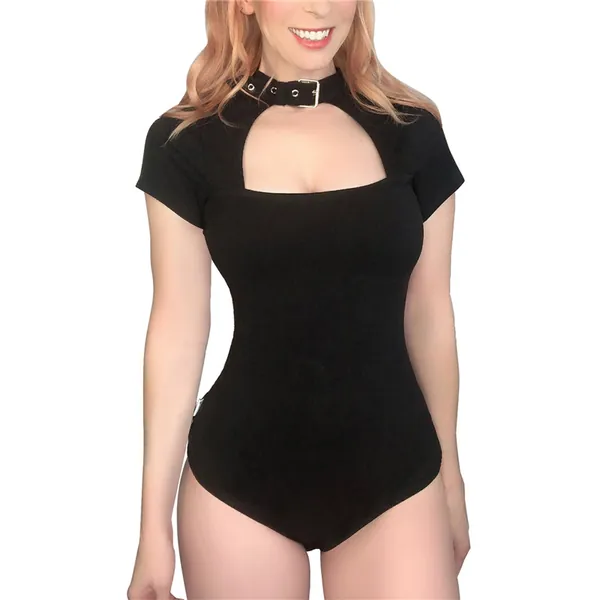 Collared Onesie Black - LittleForBig Cute & Sexy Products
