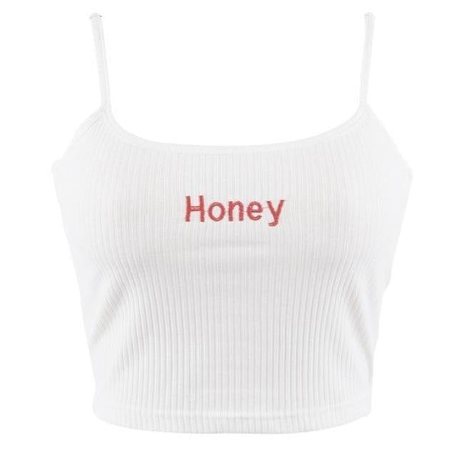 Honey Crop Top | White / S