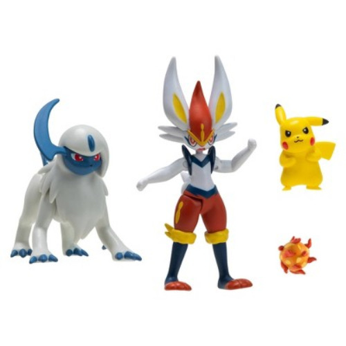 Pokemon Battle Figure Multipack - Pikachu, Absol, & Cinderace 3 Pack