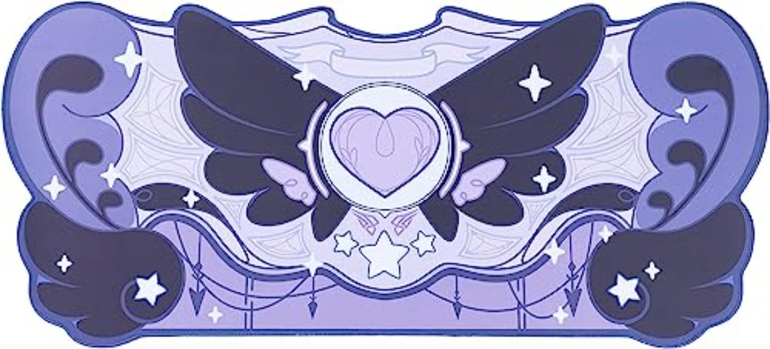 GeekShare Large Gaming Mouse Pad Dark Purple Non-Slip Rubber Back Mouse Pad Big Desk Mat for Keyboard and Mouse,Perfect for Gaming or Home Office Work - Star Wings Dark Version - large mouse pad - Purple