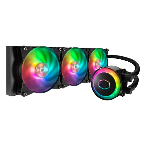Cooler Master MasterLiquid ML360R ARGB Close-Loop AIO CPU Liquid Cooler, 360 Radiator, Dual Chamber Pump, Addressable RGB Lighting, Dual MF120R Fans for AMD Ryzen/Intel LGA1200/1151, 360mm (MLX-D36M-A20PC-R1) - 360mm Radiator ML360R ARGB