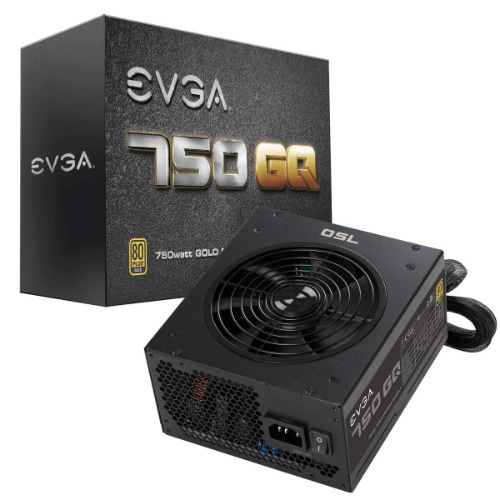 EVGA 750 GQ, 80+ GOLD 750W, Semi Modular, EVGA ECO Mode, 5 Year Warranty, Power Supply 210-GQ-0750-V1 - 750W GQ Power Supply