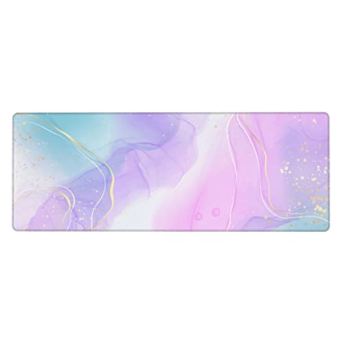 Watercolor Pink Marble Style Large Mouse Pad