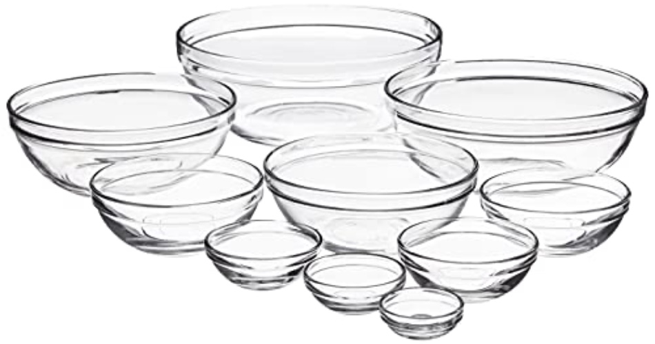 Glass Mixing Bowls (Set of 10)
