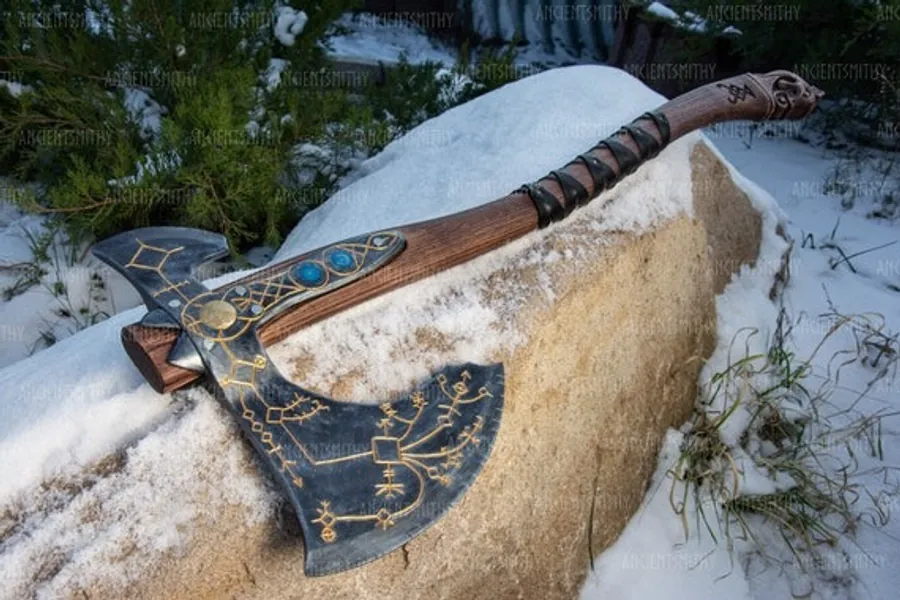 Kratos Axe Leviathan Felling Hatchet Carbon Steel Tomahawk | Etsy