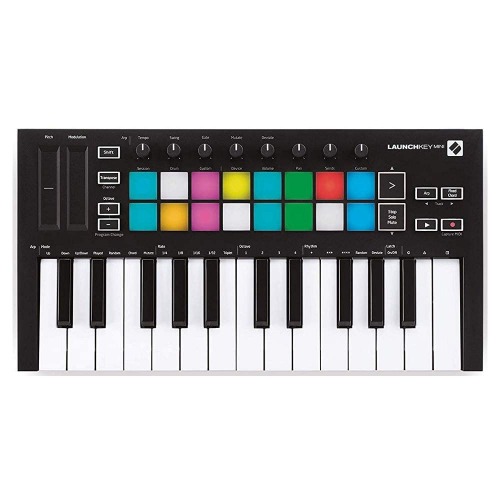 Novation Launchkey Mini [MK3] — Portable 25-Key, USB, MIDI Keyboard Controller with DAW Integration. Chord Mode, Scale Mode, and Arpeggiator — for Music Production - 25 Keys Mini Controller