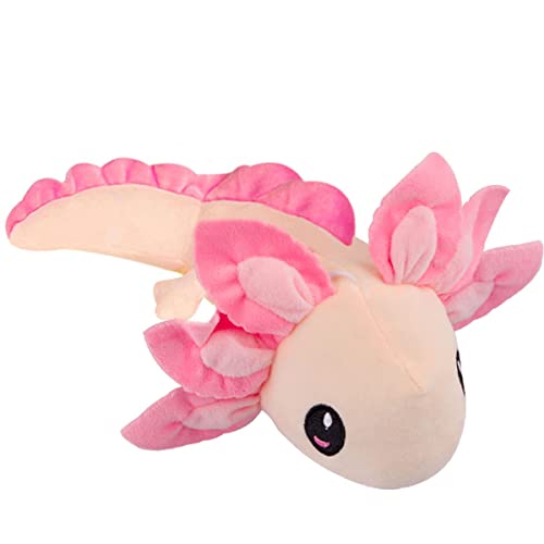 Putrer Axolotl Plush Toy,Axolotl Stuffed Animal,14.6'' Kawaii Doll Toy Gifts for Boys Girls (Light Pink)
