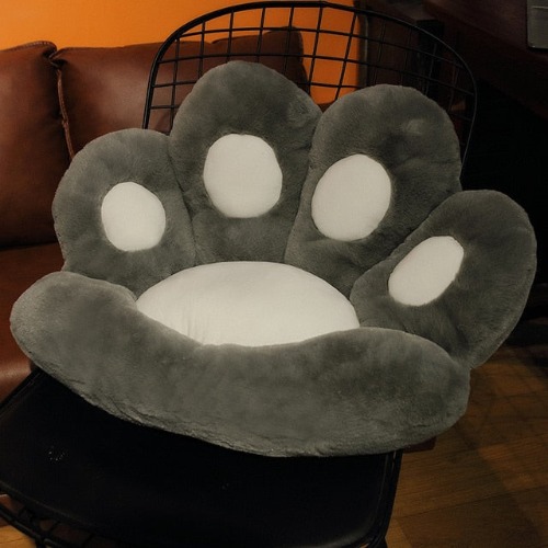 1pc/ 2 Sizes Soft Cozy Paw Pillow Cushion for Chair - dark gray / 80cm